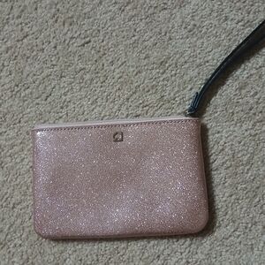 kate spade pink glitter wristlet